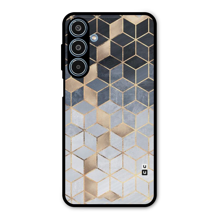 Blues And Golds Metal Back Case for Galaxy M35