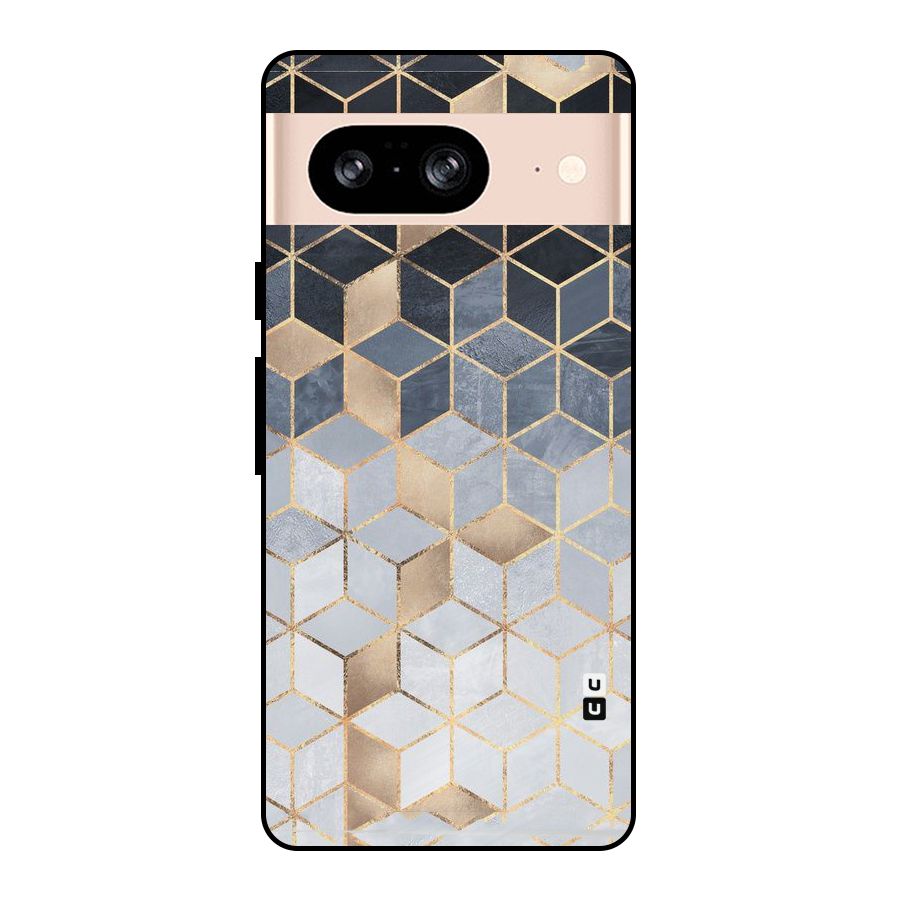 Blues And Golds Metal Back Case for Google Pixel 8