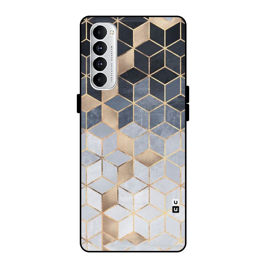Blues And Golds Metal Back Case for Oppo Reno4 Pro