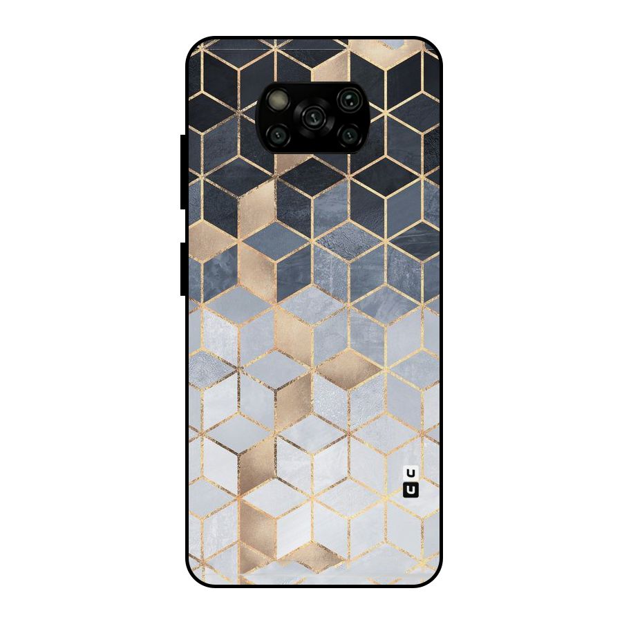 Blues And Golds Metal Back Case for Poco X3