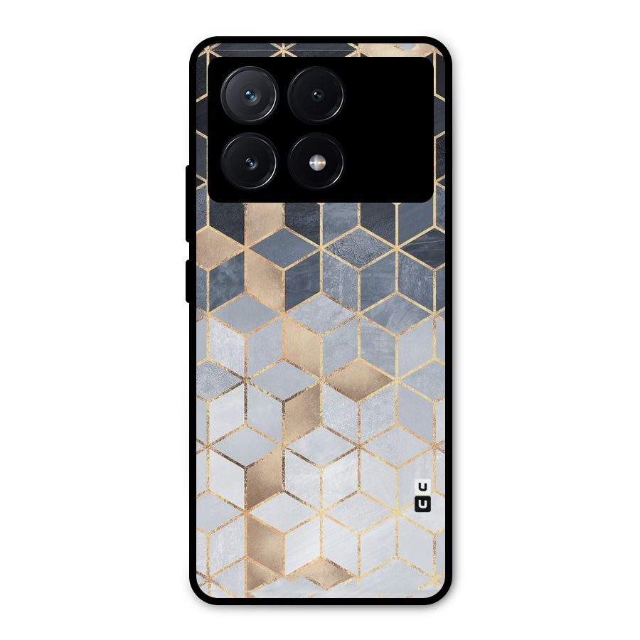Blues And Golds Metal Back Case for Poco X6 Pro