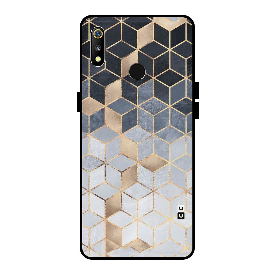 Blues And Golds Metal Back Case for Realme 3