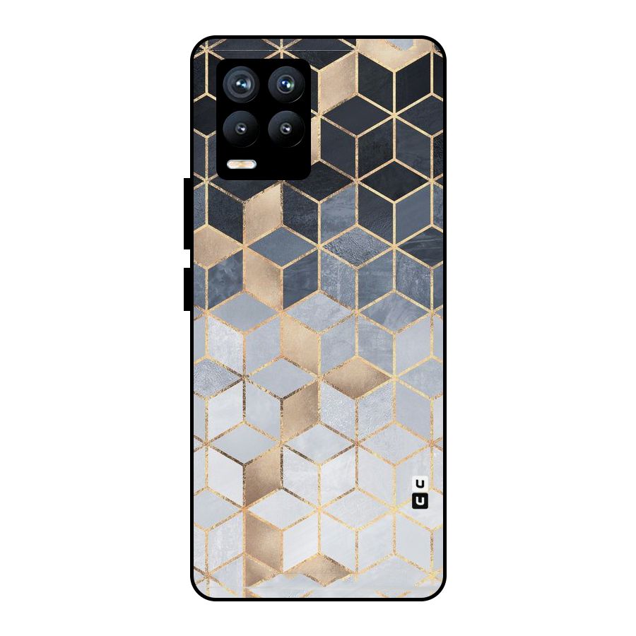 Blues And Golds Metal Back Case for Realme 8 Pro