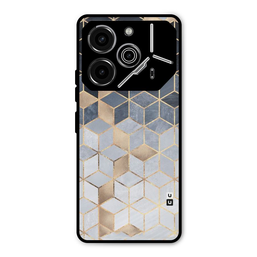 Blues And Golds Metal Back Case for Tecno Pova 6 Pro