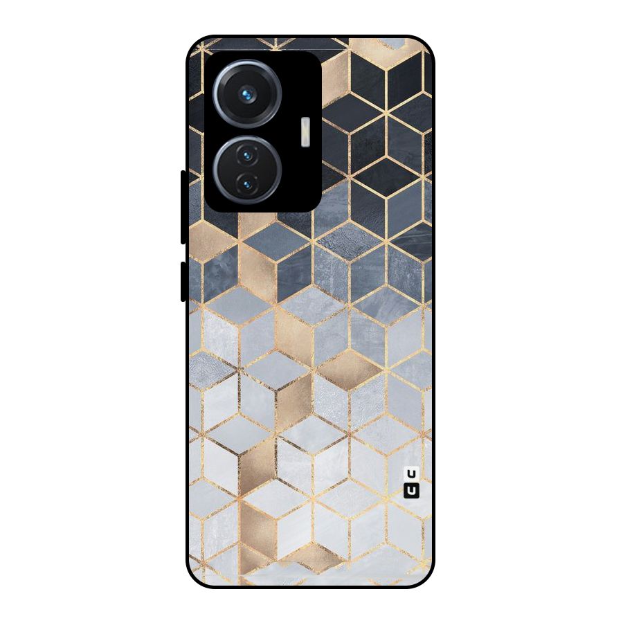 Blues And Golds Metal Back Case for Vivo T1 44W