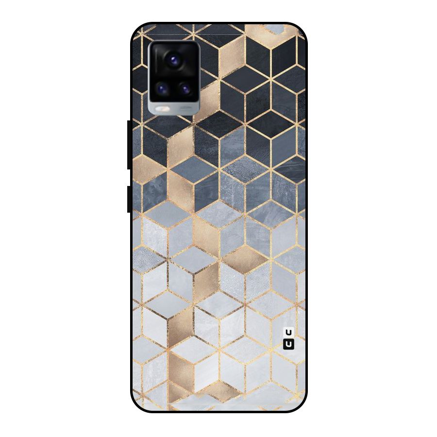 Blues And Golds Metal Back Case for Vivo V20 2021