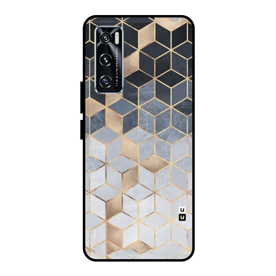 Blues And Golds Metal Back Case for Vivo V20 SE