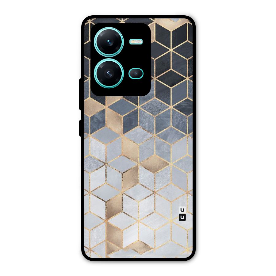 Blues And Golds Metal Back Case for Vivo V25