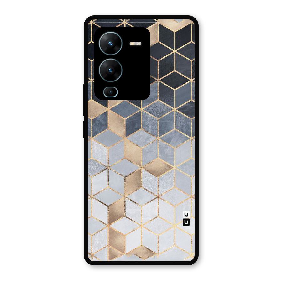 Blues And Golds Metal Back Case for Vivo V25 Pro