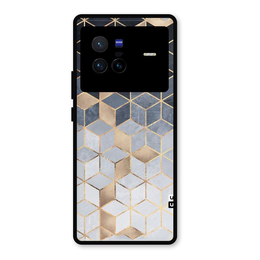 Blues And Golds Metal Back Case for Vivo X80