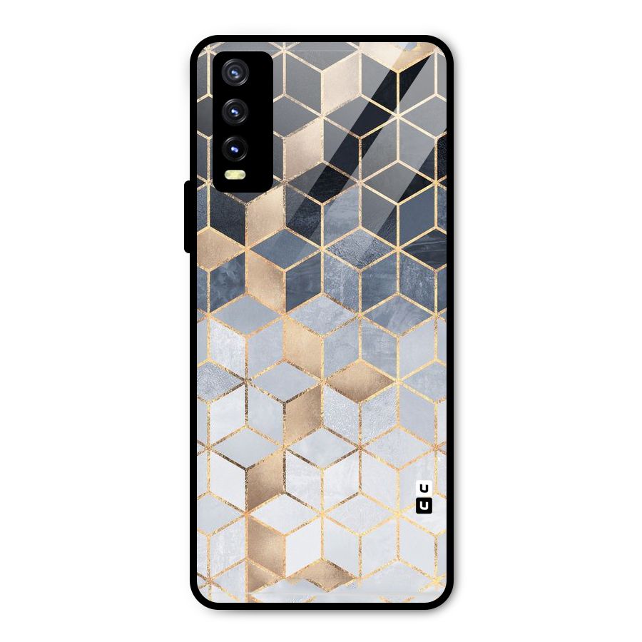 Blues And Golds Metal Back Case for Vivo Y20g