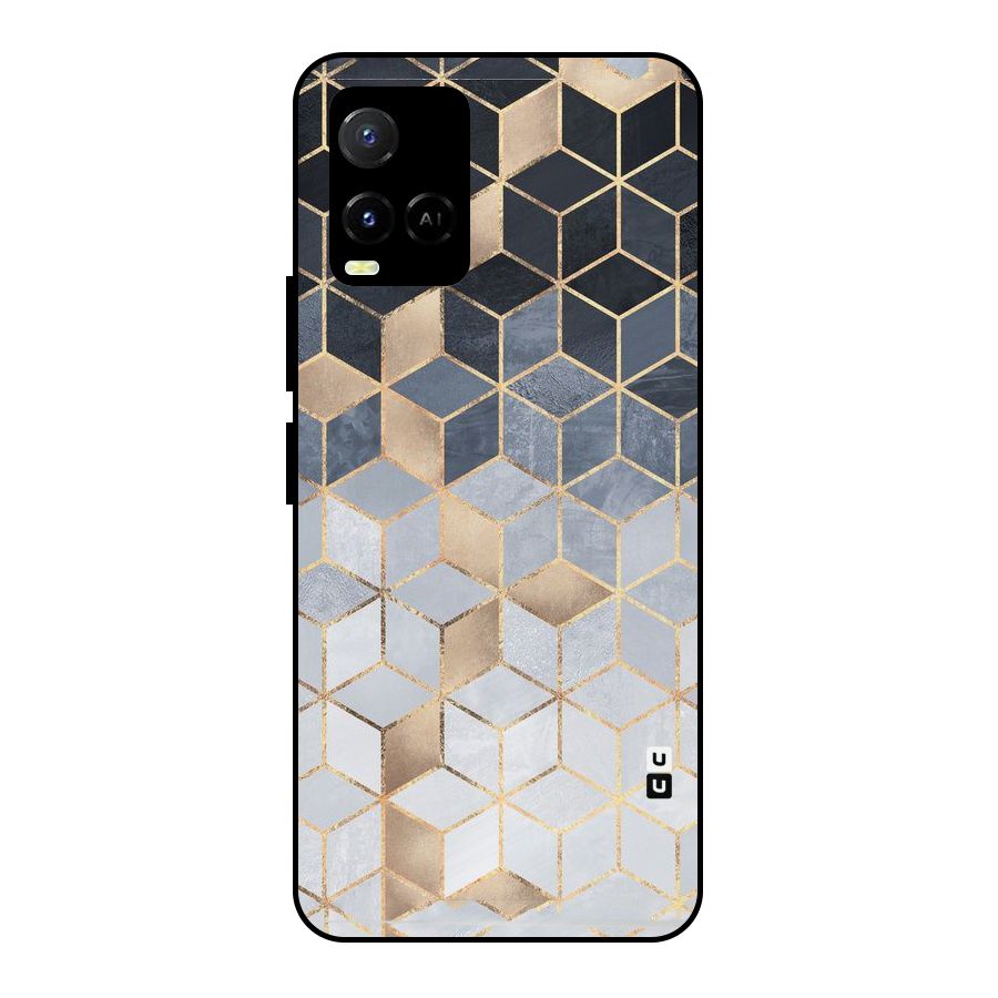 Blues And Golds Metal Back Case for Vivo Y21
