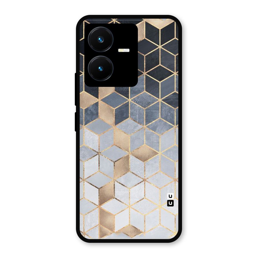 Blues And Golds Metal Back Case for Vivo Y22