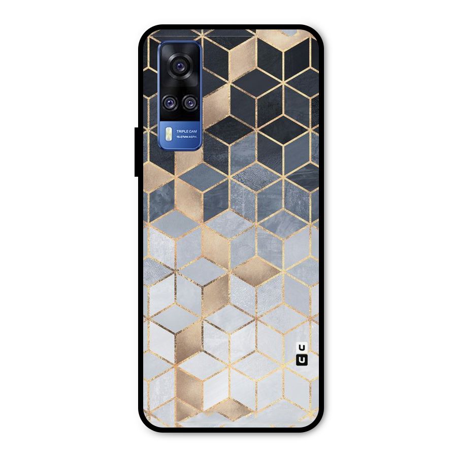Blues And Golds Metal Back Case for Vivo Y31