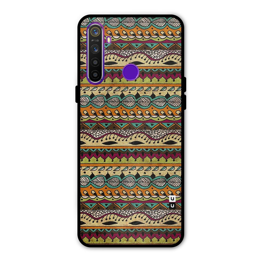Bohemian Style Aztec Art Glass Back Case for Realme 5s