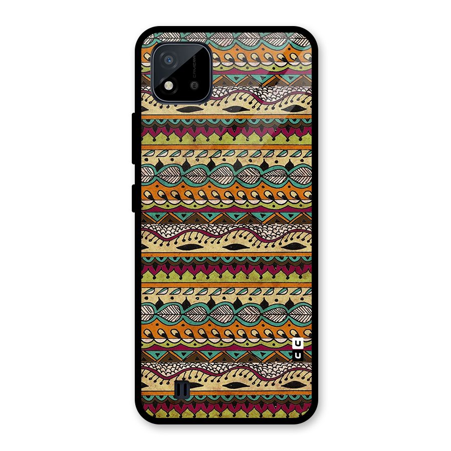 Bohemian Style Aztec Art Glass Back Case for Realme C11 2021