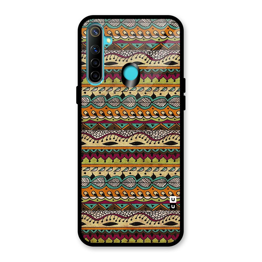 Bohemian Style Aztec Art Glass Back Case for Realme Narzo 10