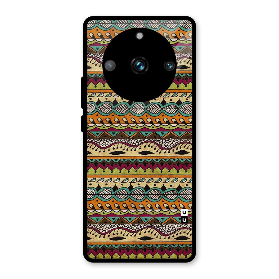 Bohemian Style Aztec Art Glass Back Case for Realme Narzo 60 Pro