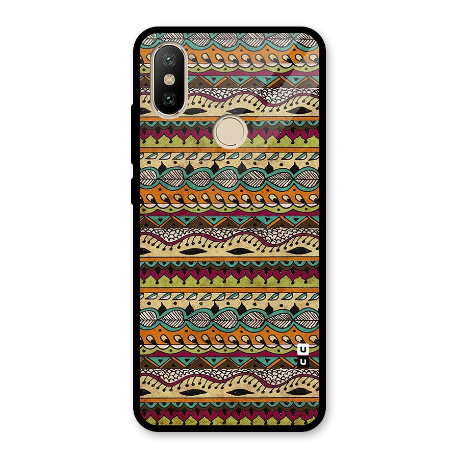 Bohemian Style Aztec Art Glass Back Case for Redmi A2