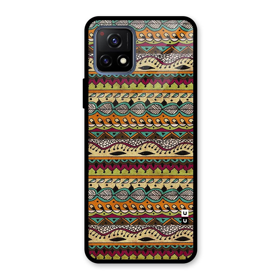 Bohemian Style Aztec Art Glass Back Case for Vivo Y72 5G