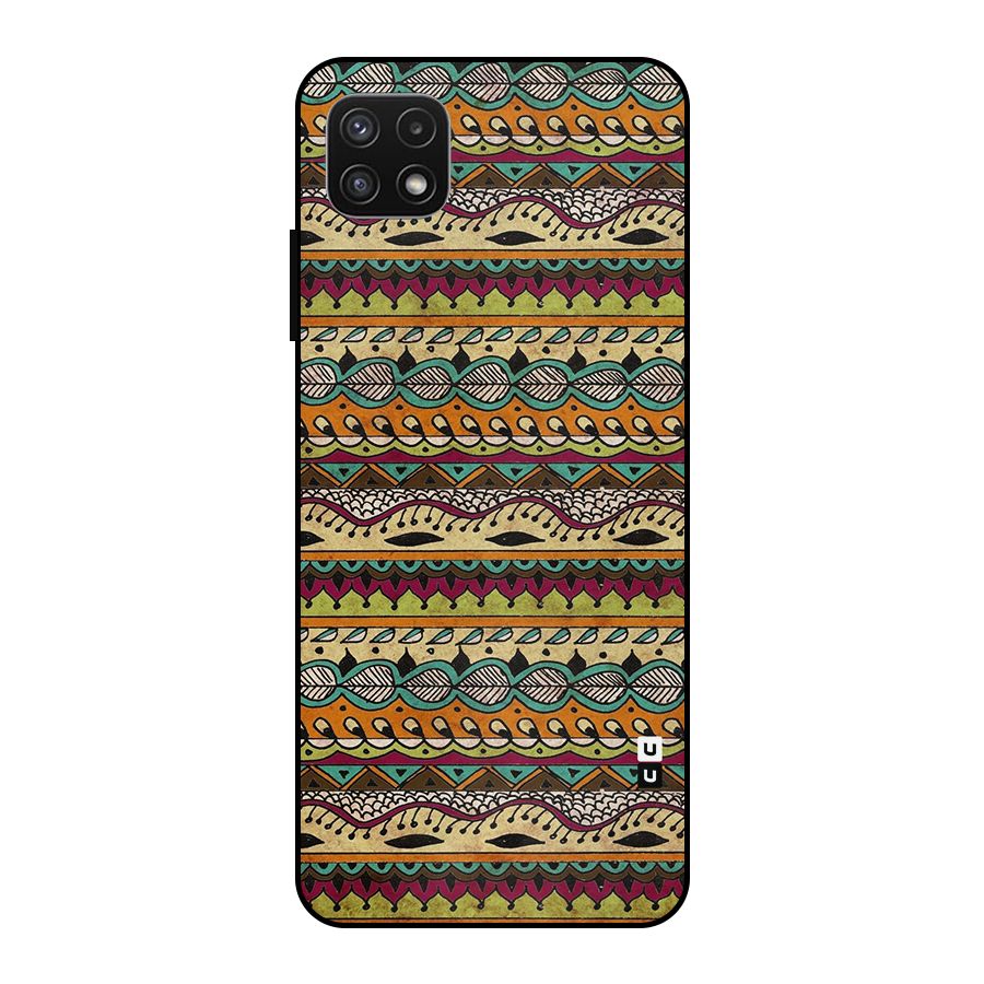 Bohemian Style Aztec Art Metal Back Case for Galaxy A22 5G