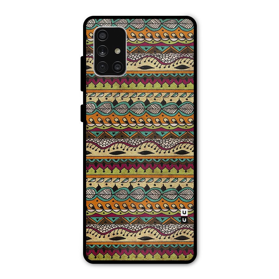 Bohemian Style Aztec Art Metal Back Case for Galaxy A71