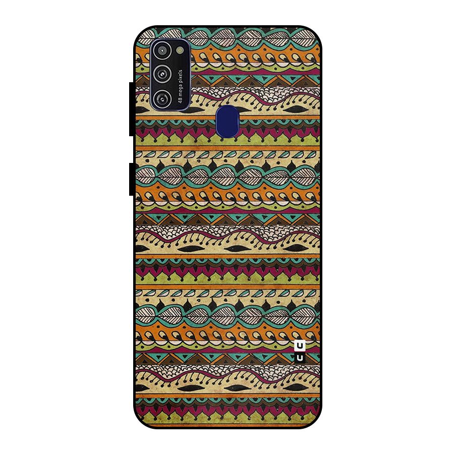 Bohemian Style Aztec Art Metal Back Case for Galaxy M21