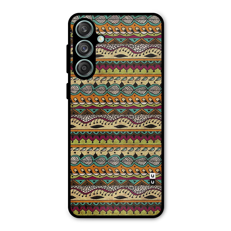 Bohemian Style Aztec Art Metal Back Case for Galaxy M55 5G