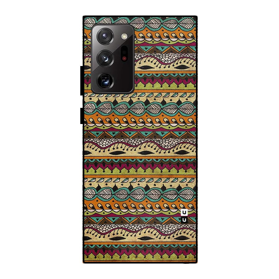 Bohemian Style Aztec Art Metal Back Case for Galaxy Note 20 Ultra