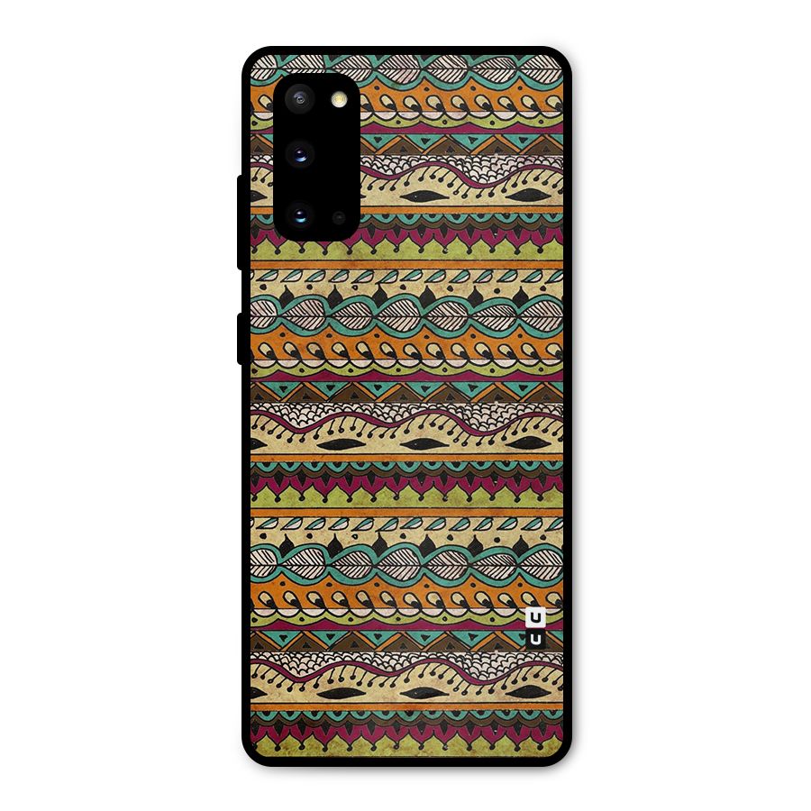 Bohemian Style Aztec Art Metal Back Case for Galaxy S20