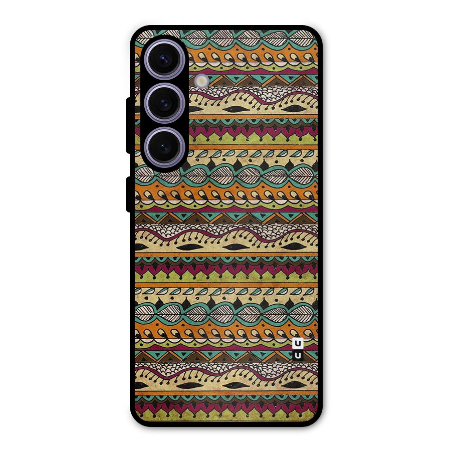 Bohemian Style Aztec Art Metal Back Case for Galaxy S24