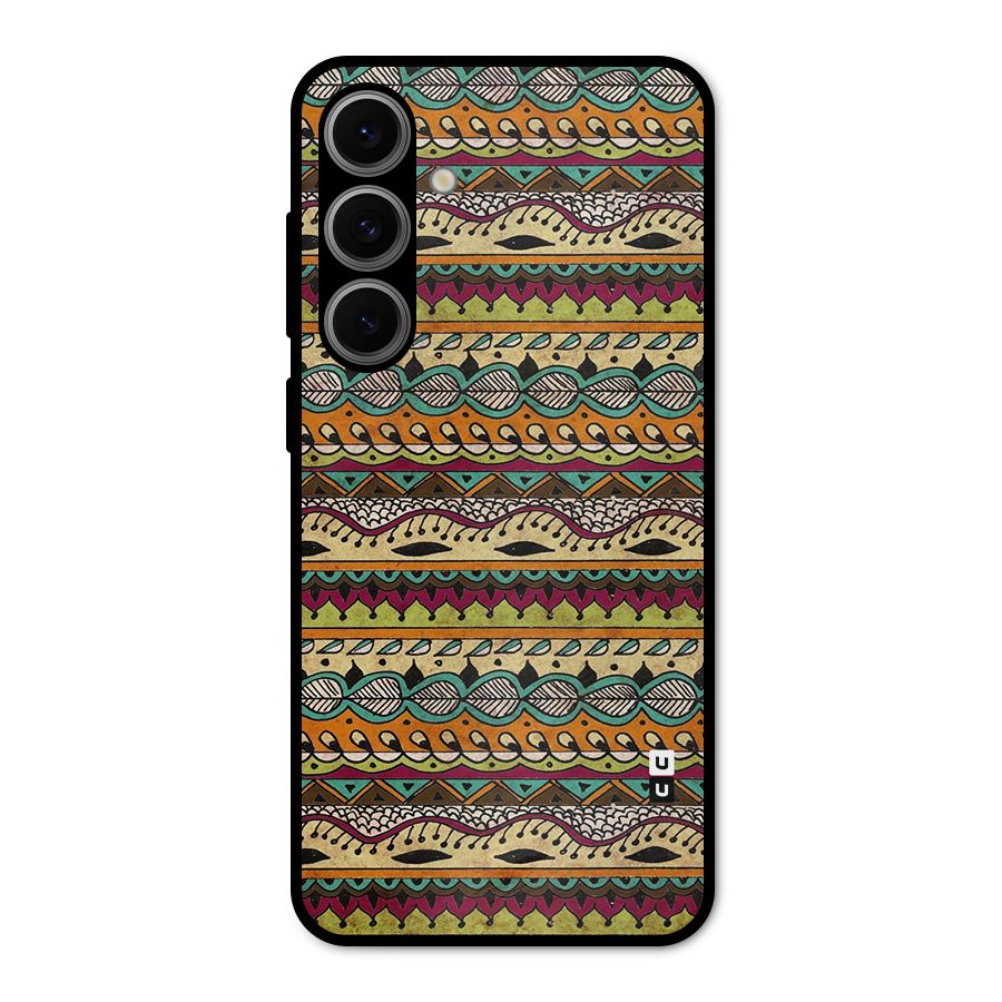 Bohemian Style Aztec Art Metal Back Case for Galaxy S24 FE