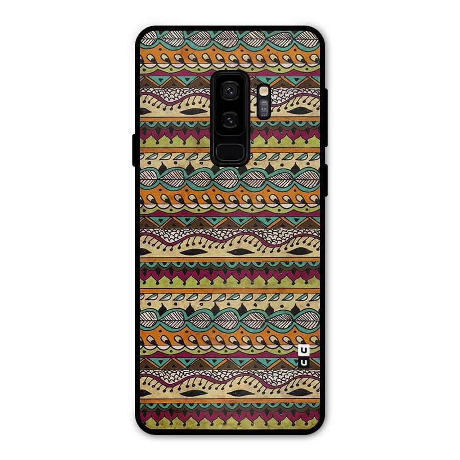 Bohemian Style Aztec Art Metal Back Case for Galaxy S9 Plus