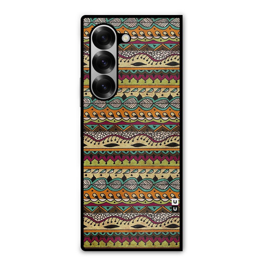 Bohemian Style Aztec Art Metal Back Case for Galaxy Z Fold6
