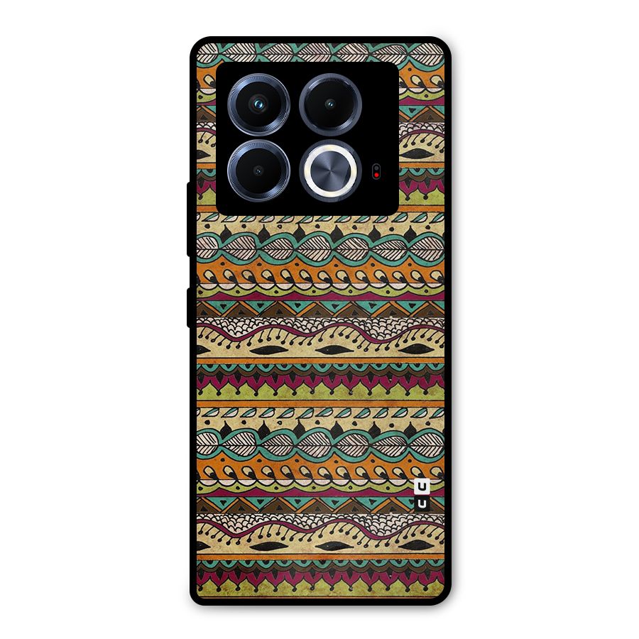 Bohemian Style Aztec Art Metal Back Case for Infinix Note 40 5G