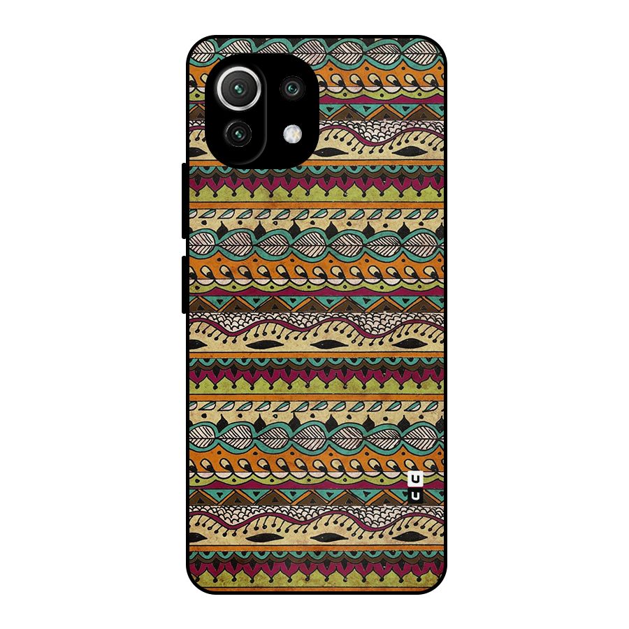 Bohemian Style Aztec Art Metal Back Case for Mi 11 Lite NE 5G