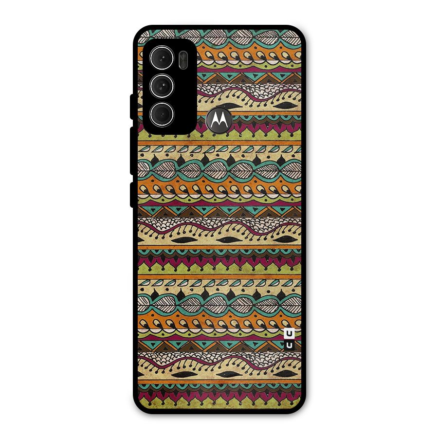 Bohemian Style Aztec Art Metal Back Case for Moto G60