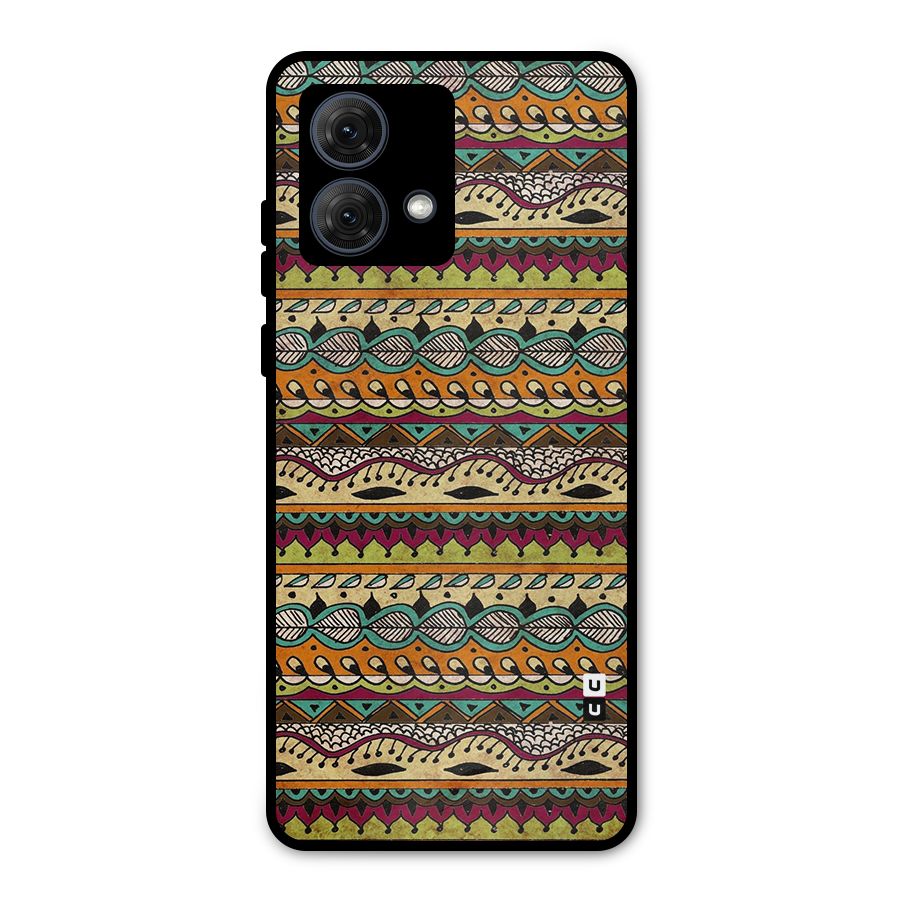 Bohemian Style Aztec Art Metal Back Case for Moto G84