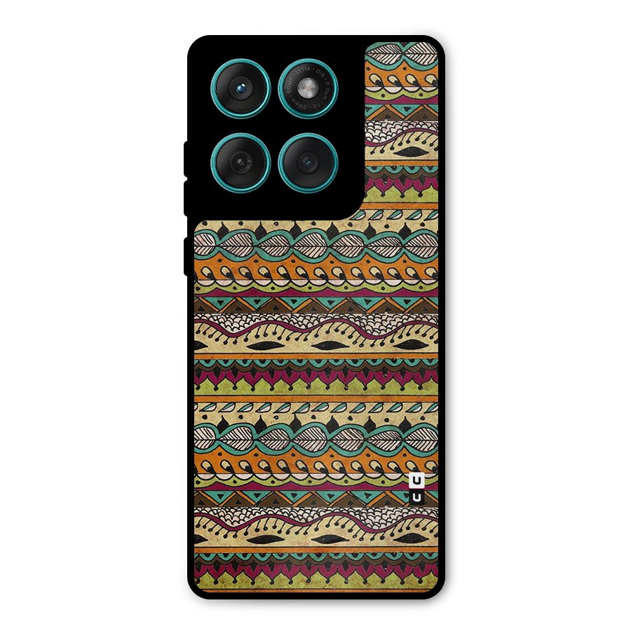 Bohemian Style Aztec Art Metal Back Case for Motorola Edge 60 Fusion
