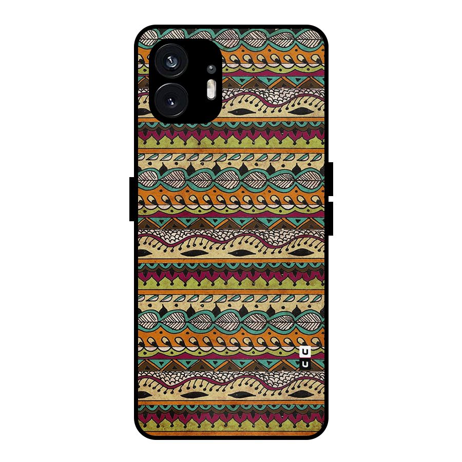 Bohemian Style Aztec Art Metal Back Case for Nothing Phone 2
