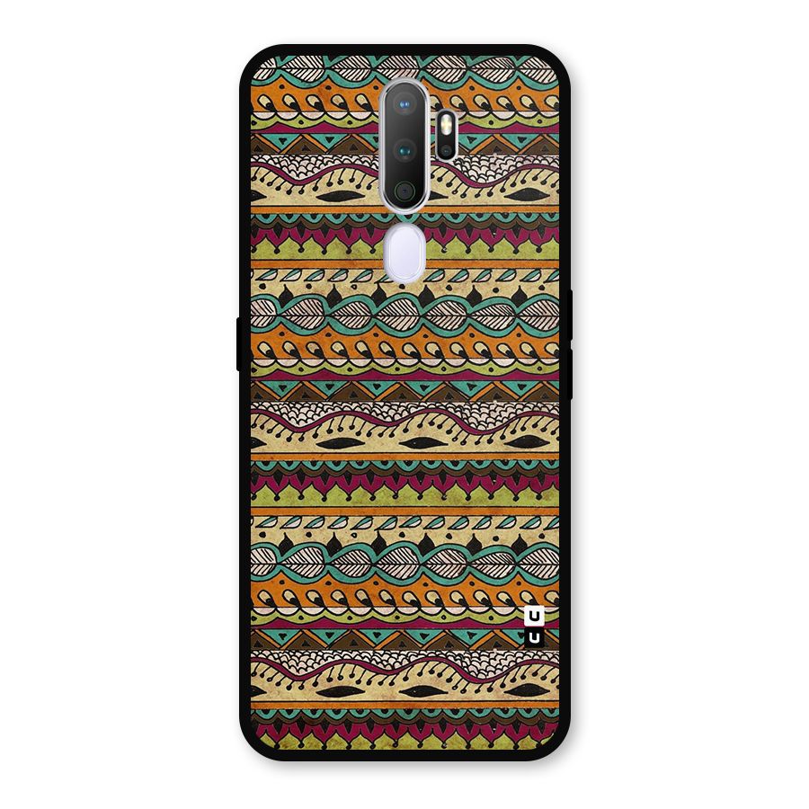 Bohemian Style Aztec Art Metal Back Case for Oppo A5 (2020)
