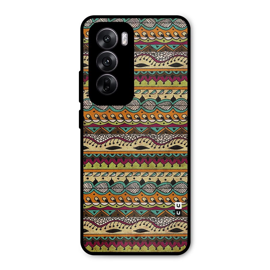 Bohemian Style Aztec Art Metal Back Case for Oppo Reno12