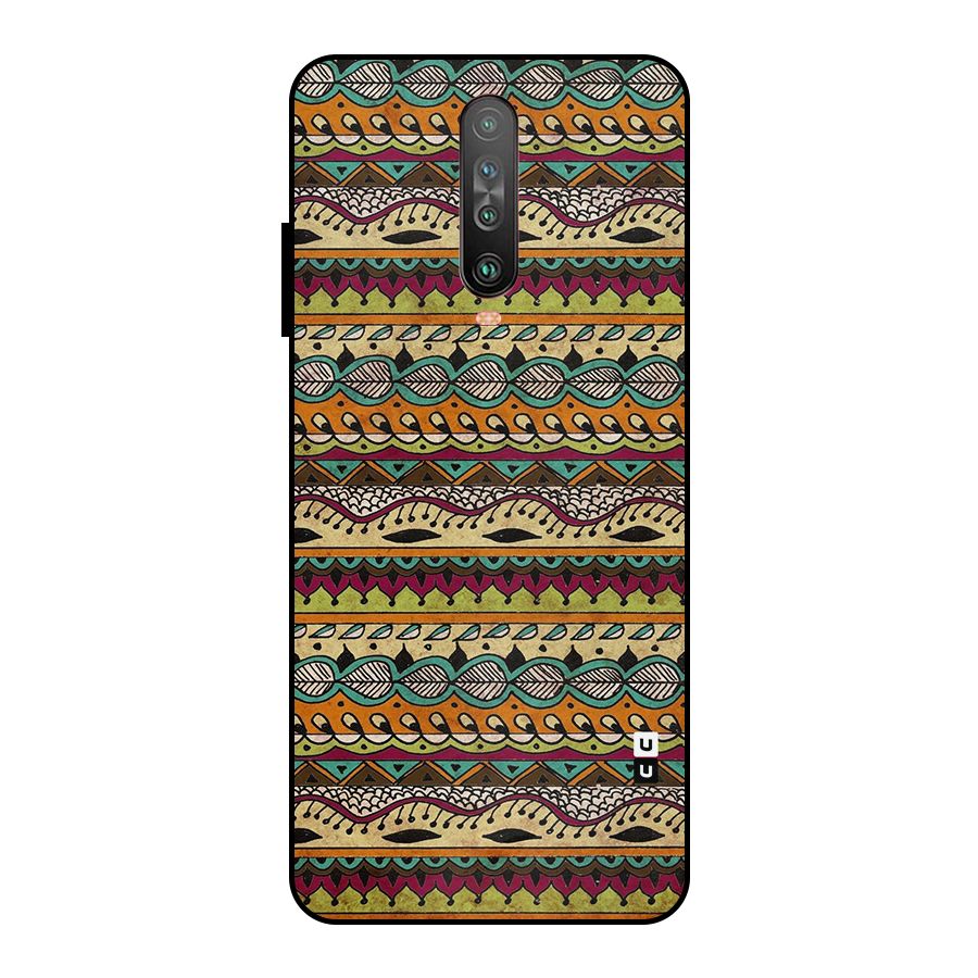 Bohemian Style Aztec Art Metal Back Case for Poco X2