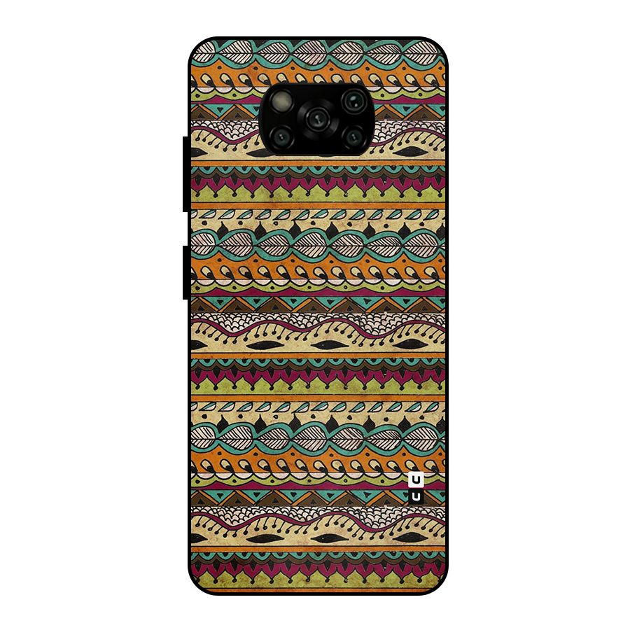 Bohemian Style Aztec Art Metal Back Case for Poco X3