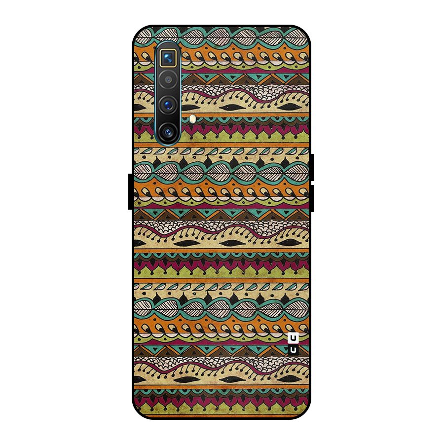 Bohemian Style Aztec Art Metal Back Case for Realme X3