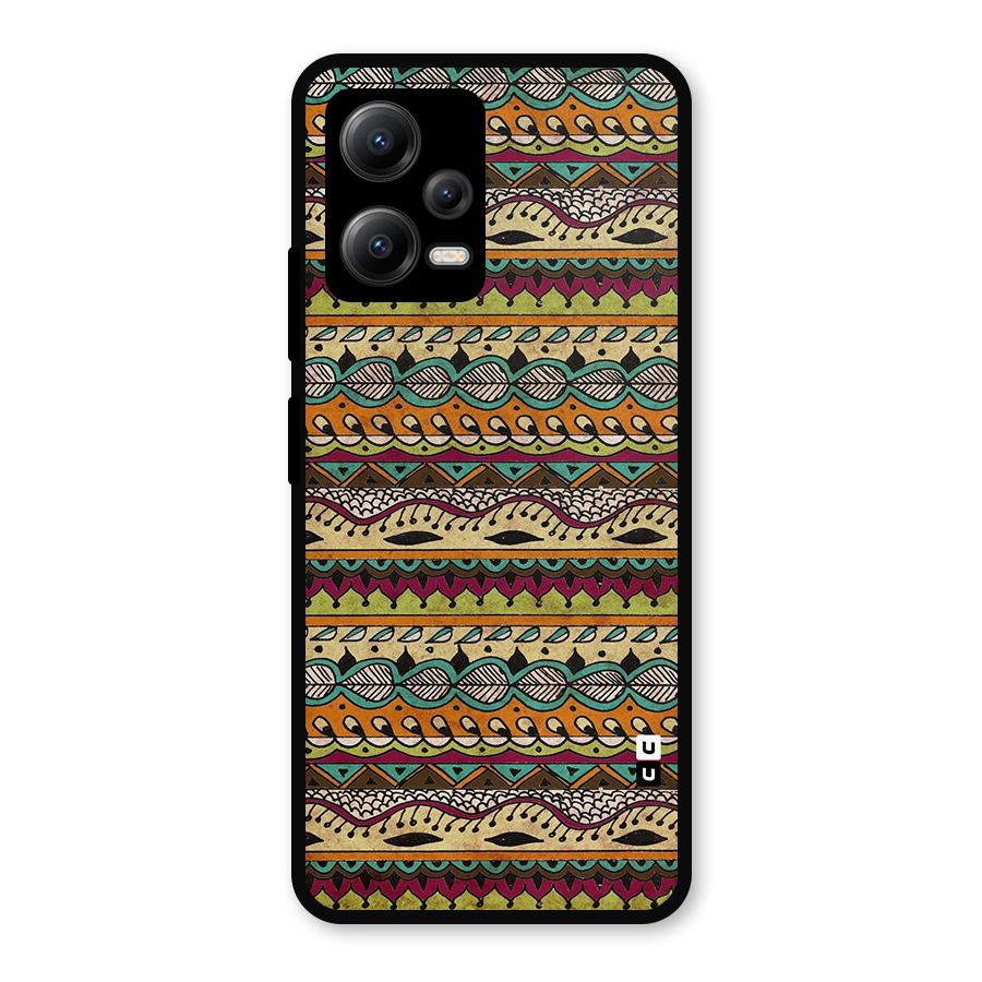 Bohemian Style Aztec Art Metal Back Case for Redmi Note 12 5G