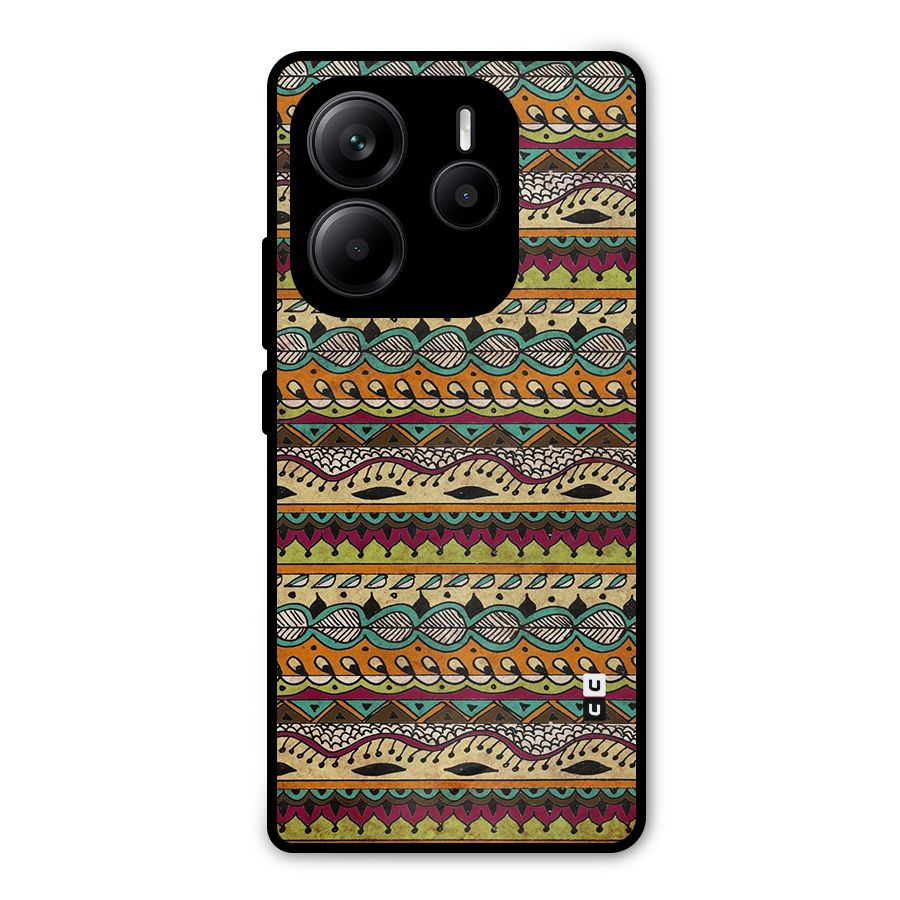 Bohemian Style Aztec Art Metal Back Case for Redmi Note 14 5G