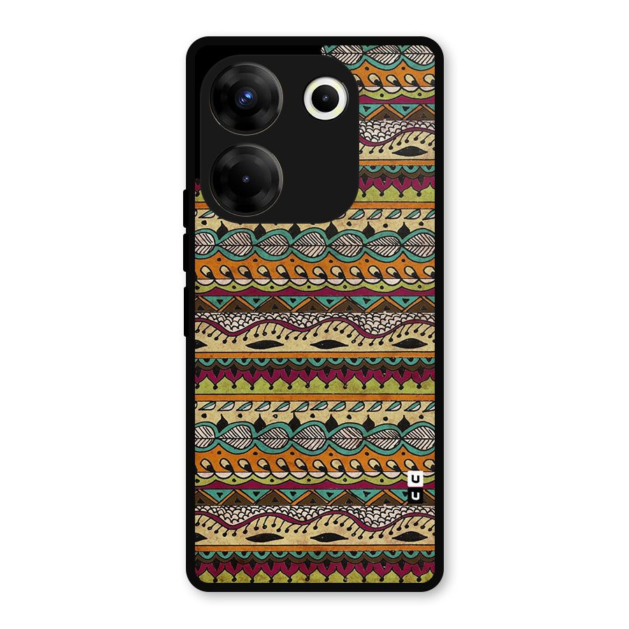 Bohemian Style Aztec Art Metal Back Case for Tecno Camon 20