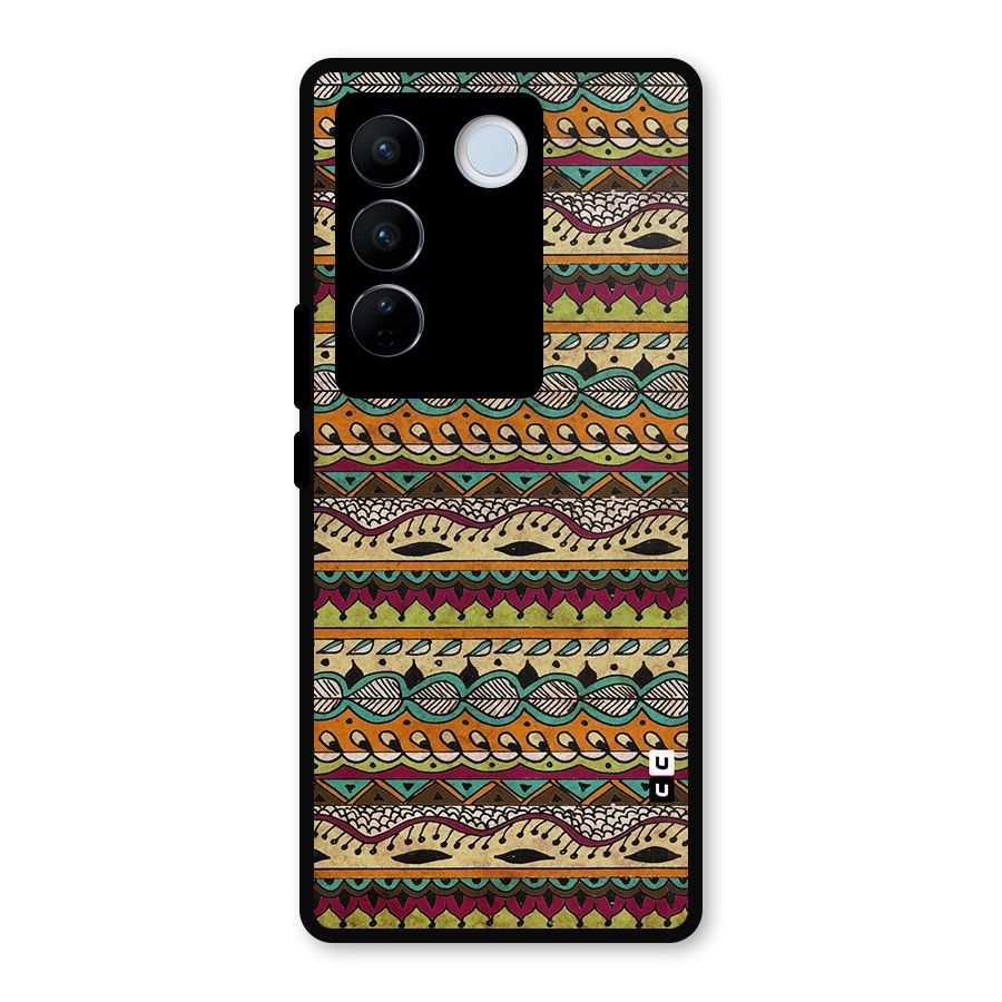 Bohemian Style Aztec Art Metal Back Case for Vivo V27