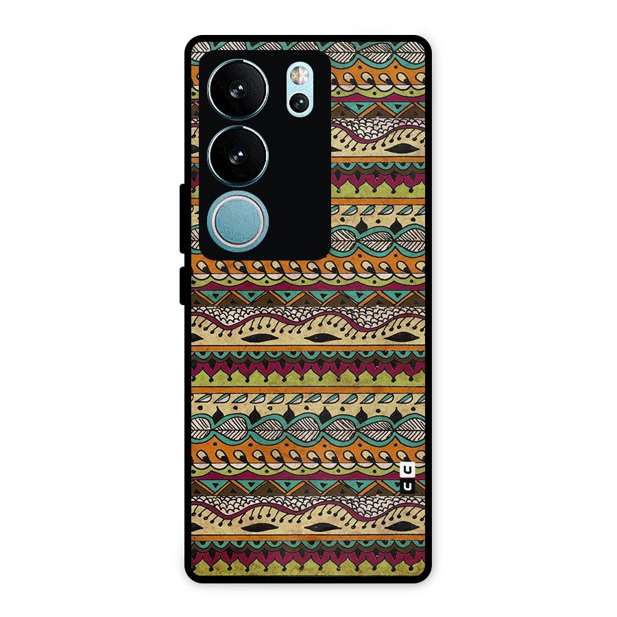 Bohemian Style Aztec Art Metal Back Case for Vivo V29